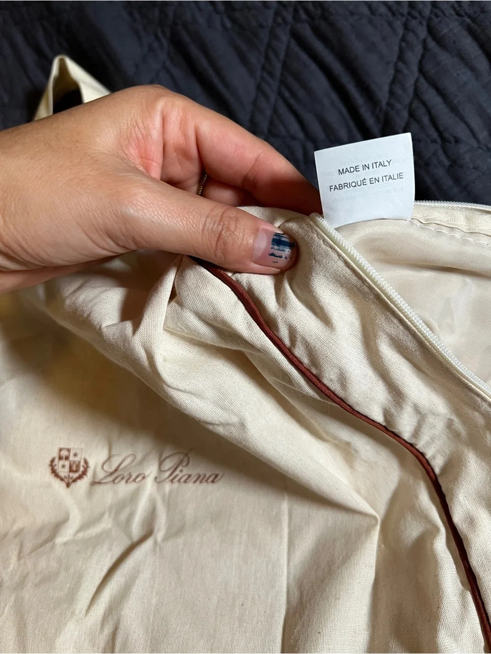 Loro Piana Cream Garment Bag | Travel Bag